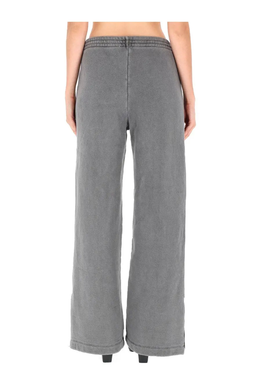 Our Legacy women’s lounge pants black gray wide-leg relaxed fit with elastic waistband for comfortable wear