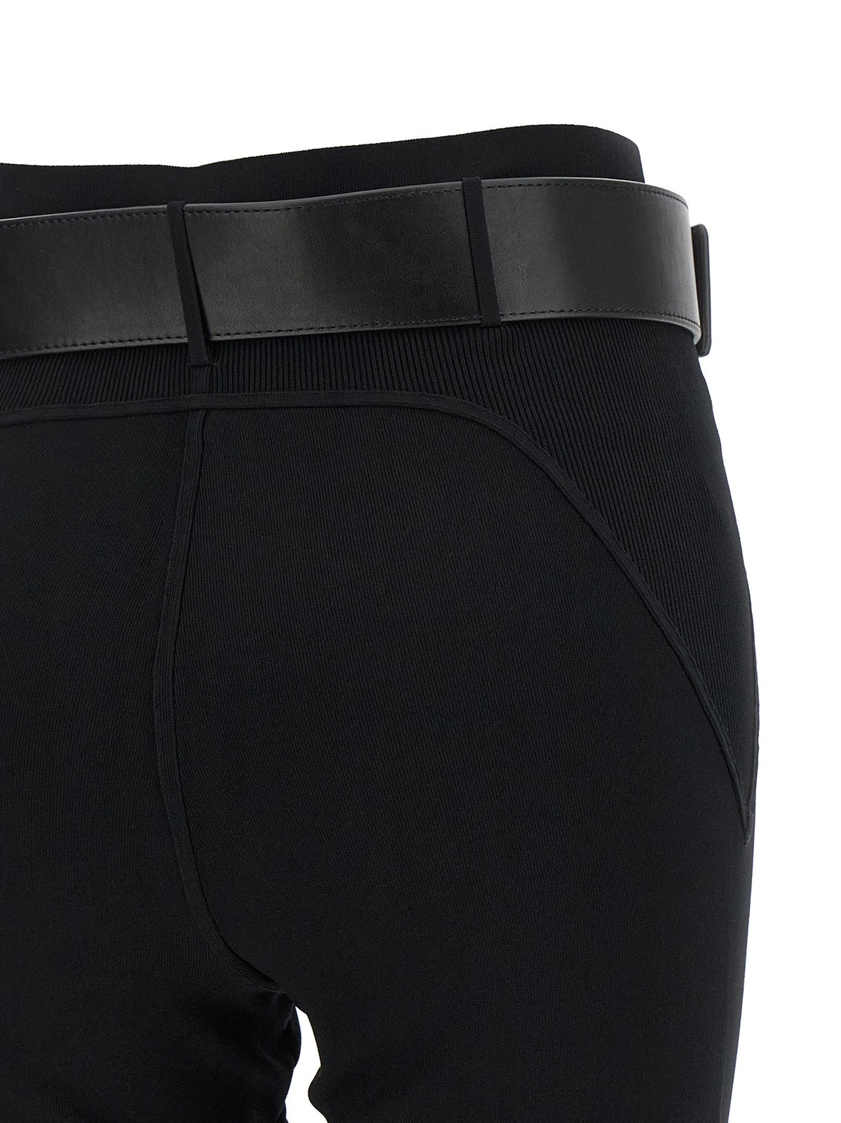 self-portrait Women's Stretch Viscose Blend Leggings Black