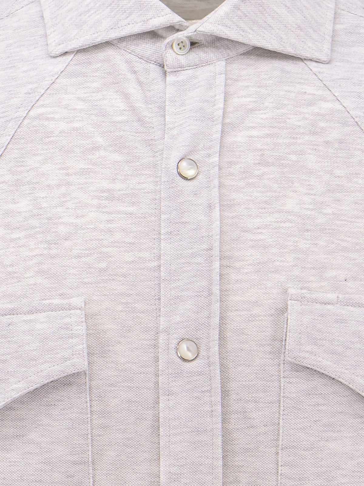 Brunello Cucinelli Men's Leisure Fit Cotton Shirt Perla