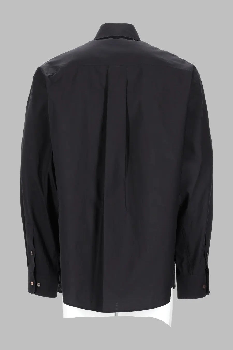 Lemaire Men's Camicia in Cotone Misto Seta Grey