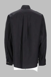 Lemaire Men's Camicia in Cotone Misto Seta Grey