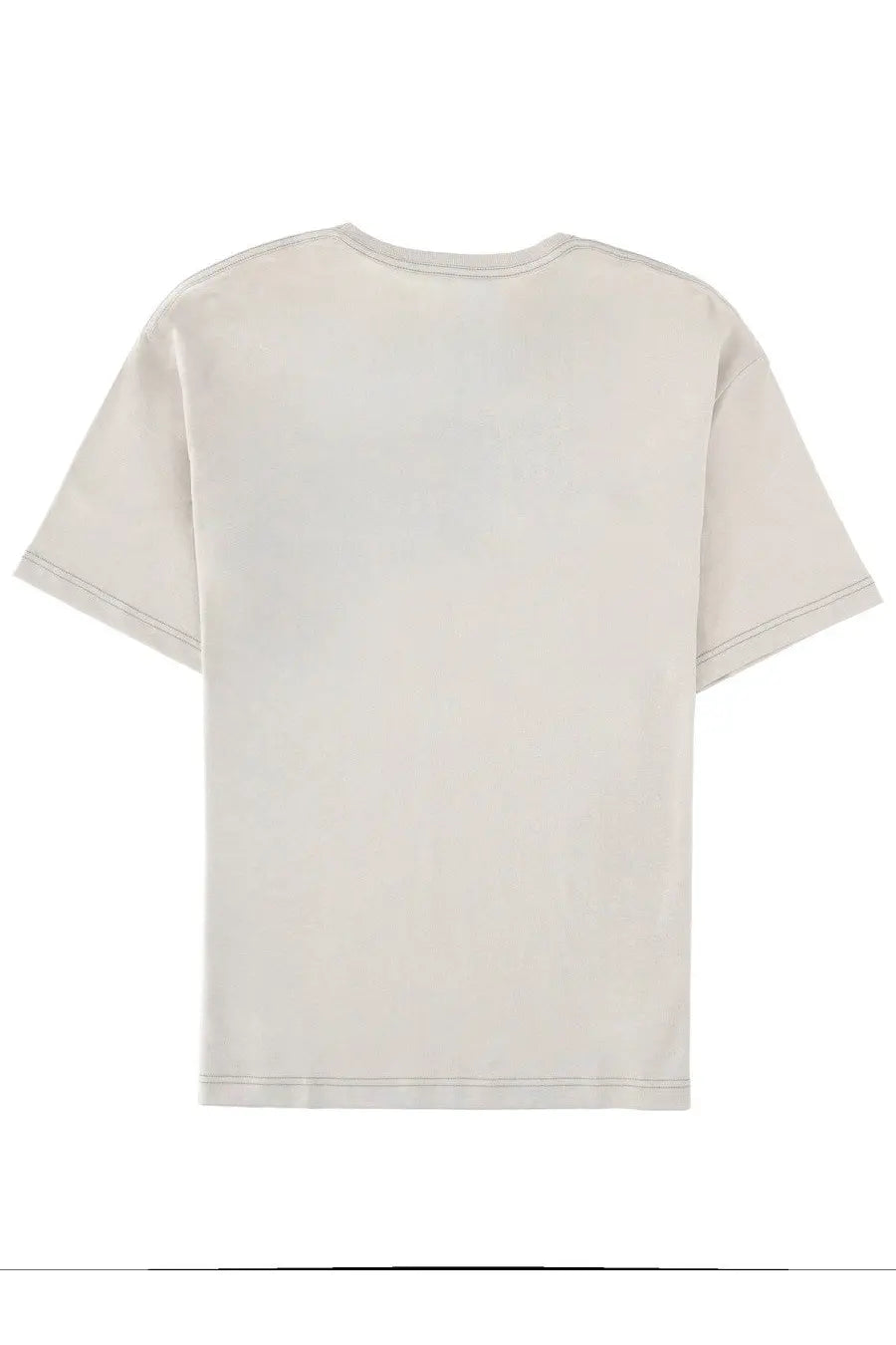 Lemaire men’s cream-colored relaxed-fit cotton shirt with subtle stitching details in white