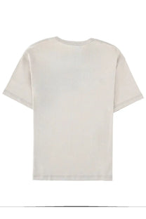 Lemaire men’s cream-colored relaxed-fit cotton shirt with subtle stitching details in white