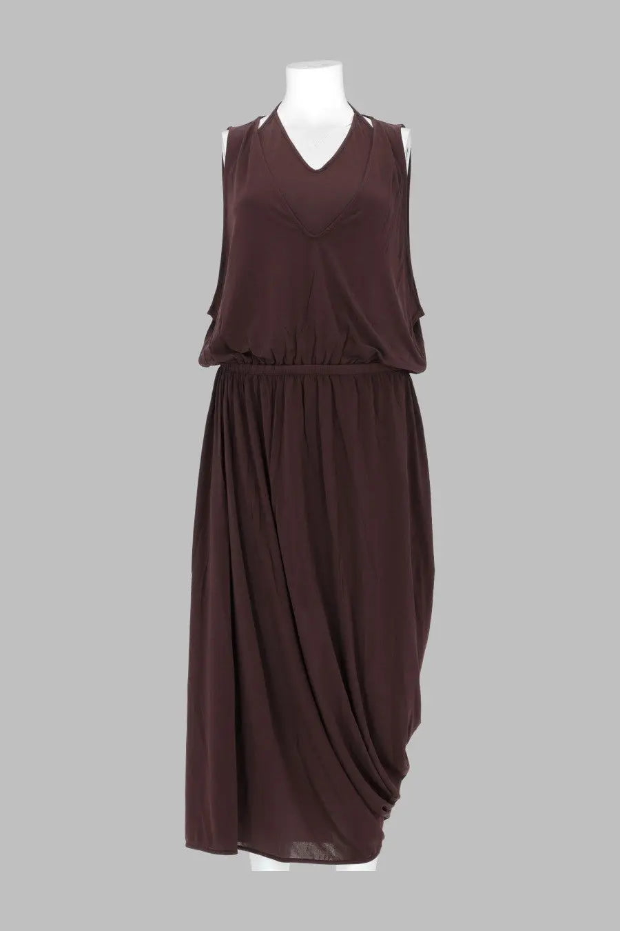 Lemaire Women's Abito Drappeggiato Doppio Strato Brown