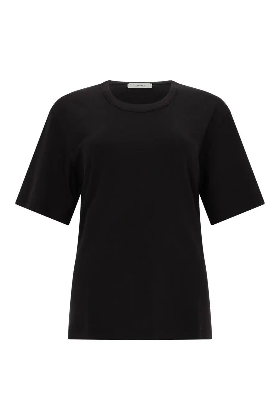 Lemaire women’s black oversized short-sleeved t-shirt with round neckline made of soft smooth fabric