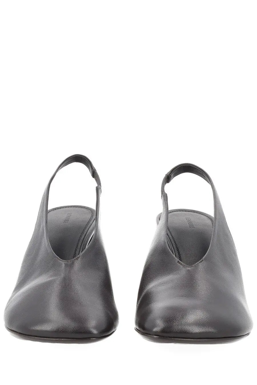 Lemaire women’s slingback glove brown black leather pumps with sleek minimalist design and slingback strap