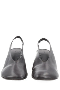 Lemaire women’s slingback glove brown black leather pumps with sleek minimalist design and slingback strap