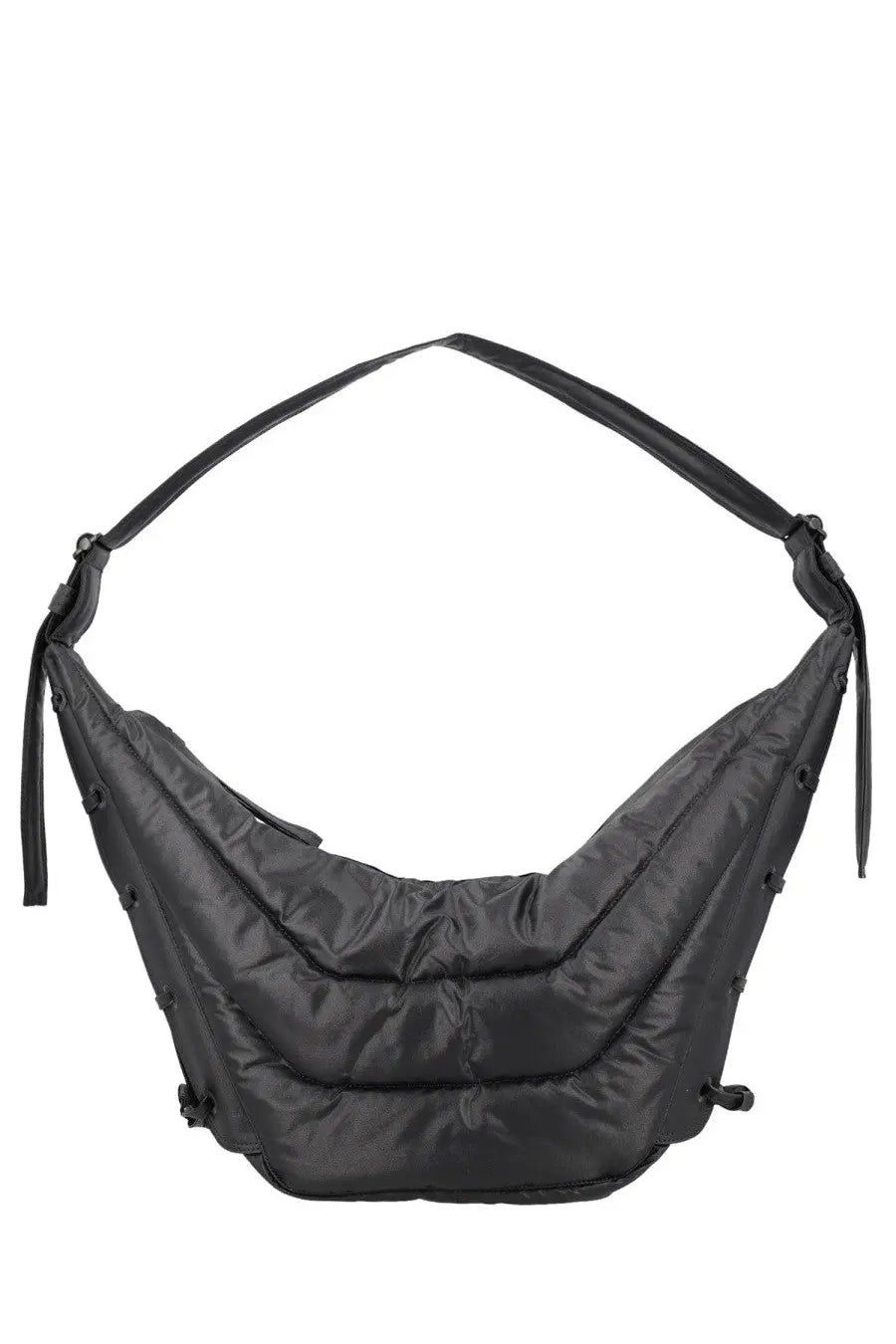 Lemaire women’s soft game medium bag black black puffer shoulder bag with sleek modern design and adjustable strap
