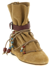 ISABEL MARANT Letiz Ankle Boots Beige