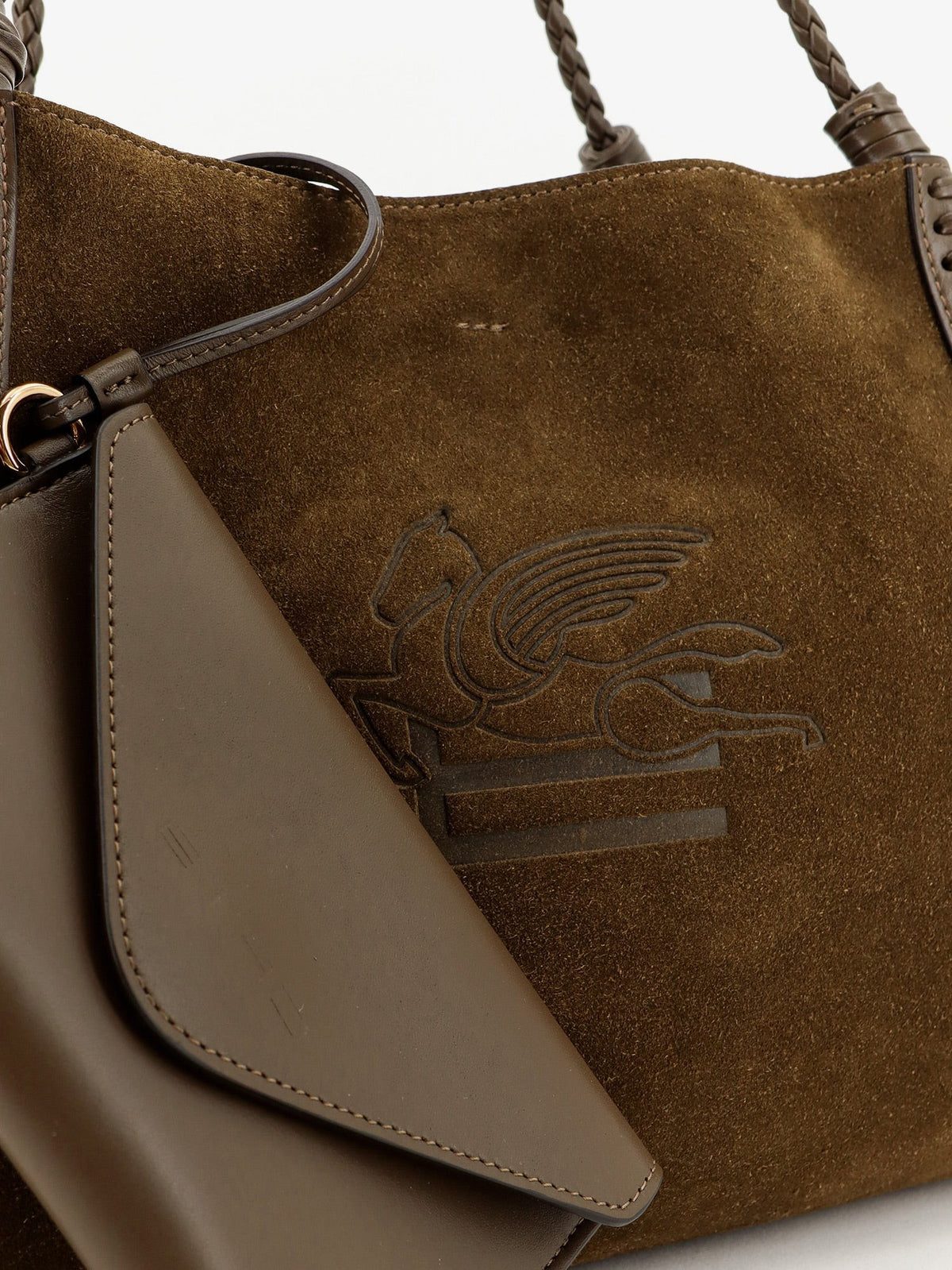 ETRO Women's Libra Arnica Suede Shopping Bag Brown