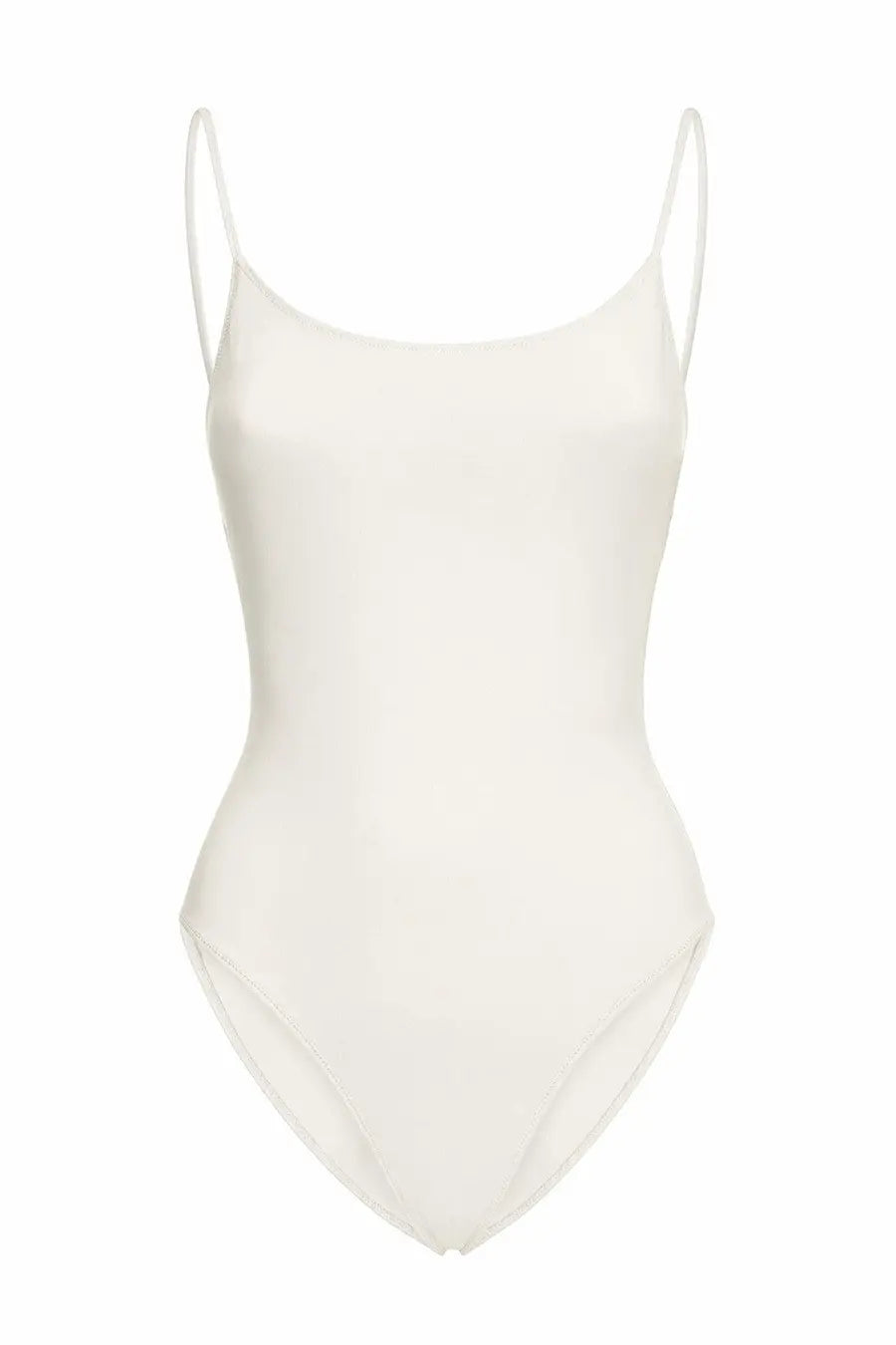 Lido women’s costume intero Trentasei white sleek off-white one-piece swimsuit with thin spaghetti straps and form-fitting silhouette