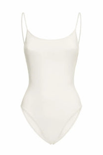 Lido women’s costume intero Trentasei white sleek off-white one-piece swimsuit with thin spaghetti straps and form-fitting silhouette