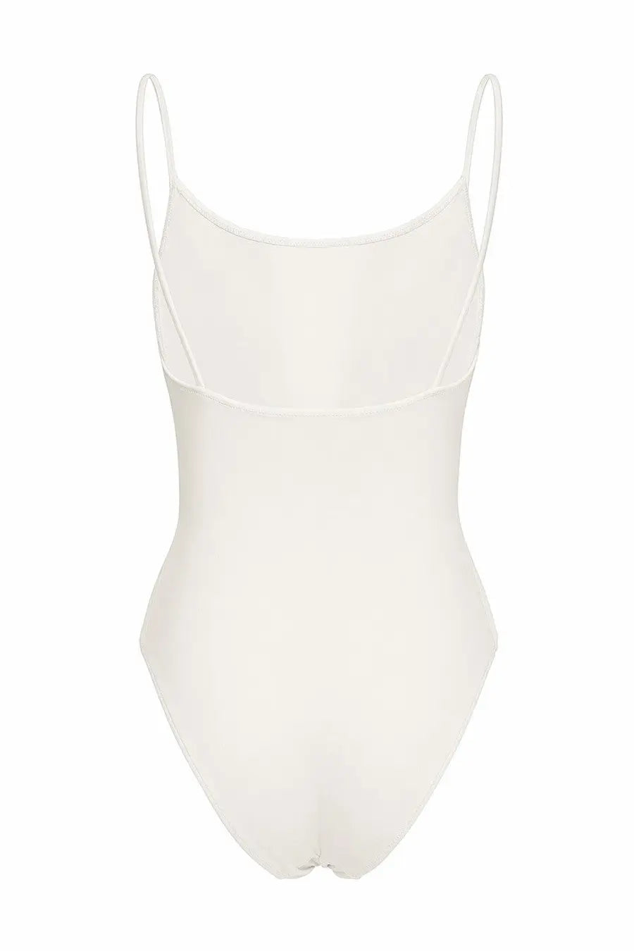Lido women’s costume intero trentasei white sleek off-white one-piece swimsuit with thin spaghetti straps and smooth silhouette