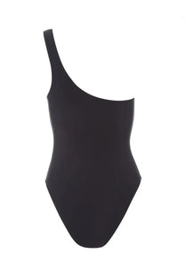 Lido women’s costume intero Ventinove black one-shoulder swimsuit with sleek form-fitting design