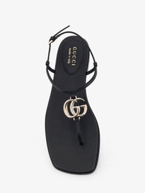 Gucci Women's Lifford Leather Sandals Black