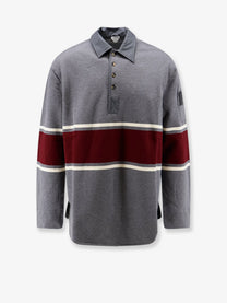 Bottega Veneta Men's Light Cotton Polo Shirt Grey