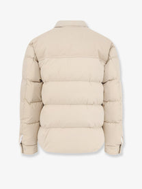 Laminar Men's Light Water Repellent Cotton and Nylon Down Jacket Beige