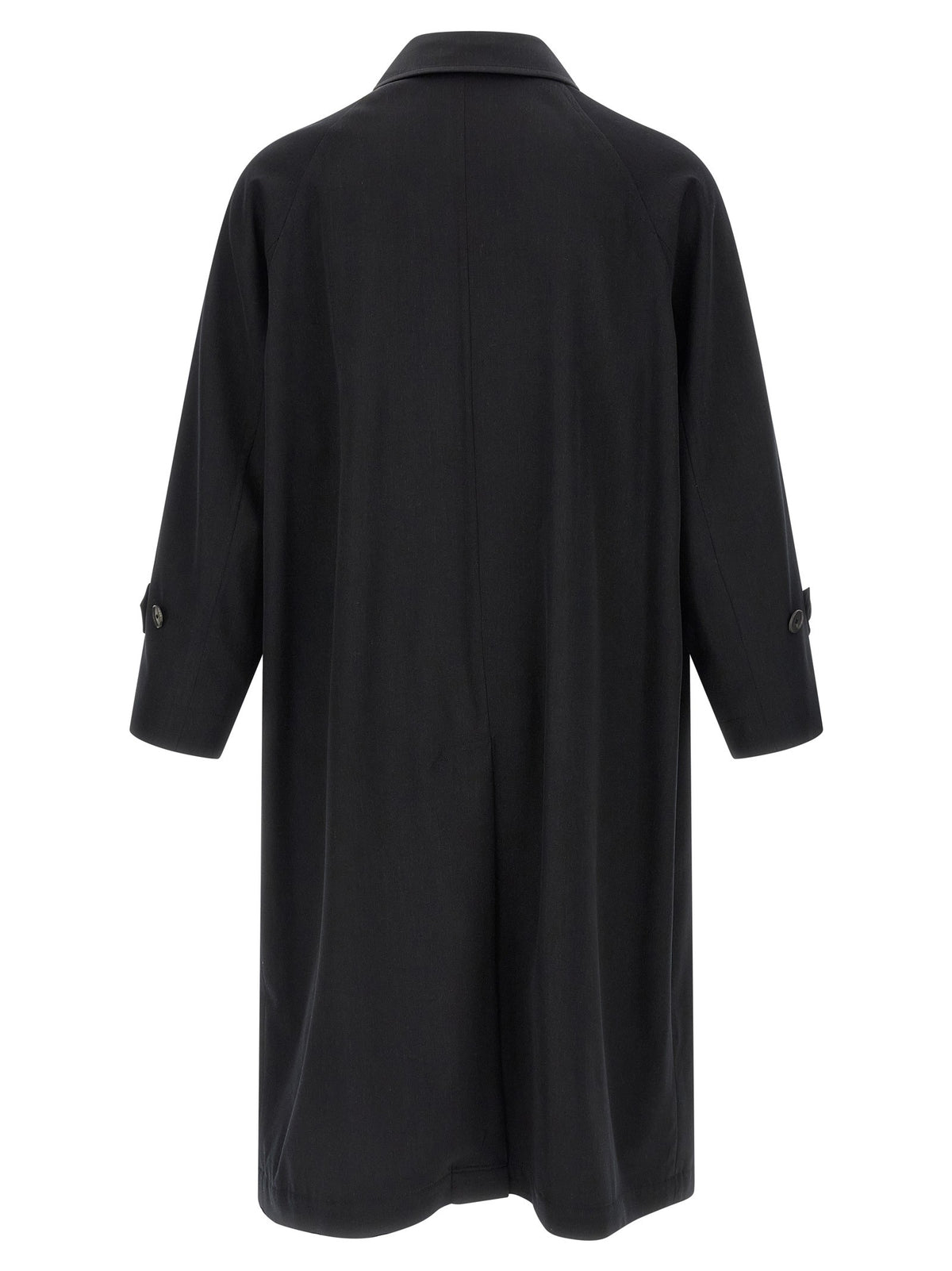 AURALEE Light Wool Gabardine Trench Coat Black