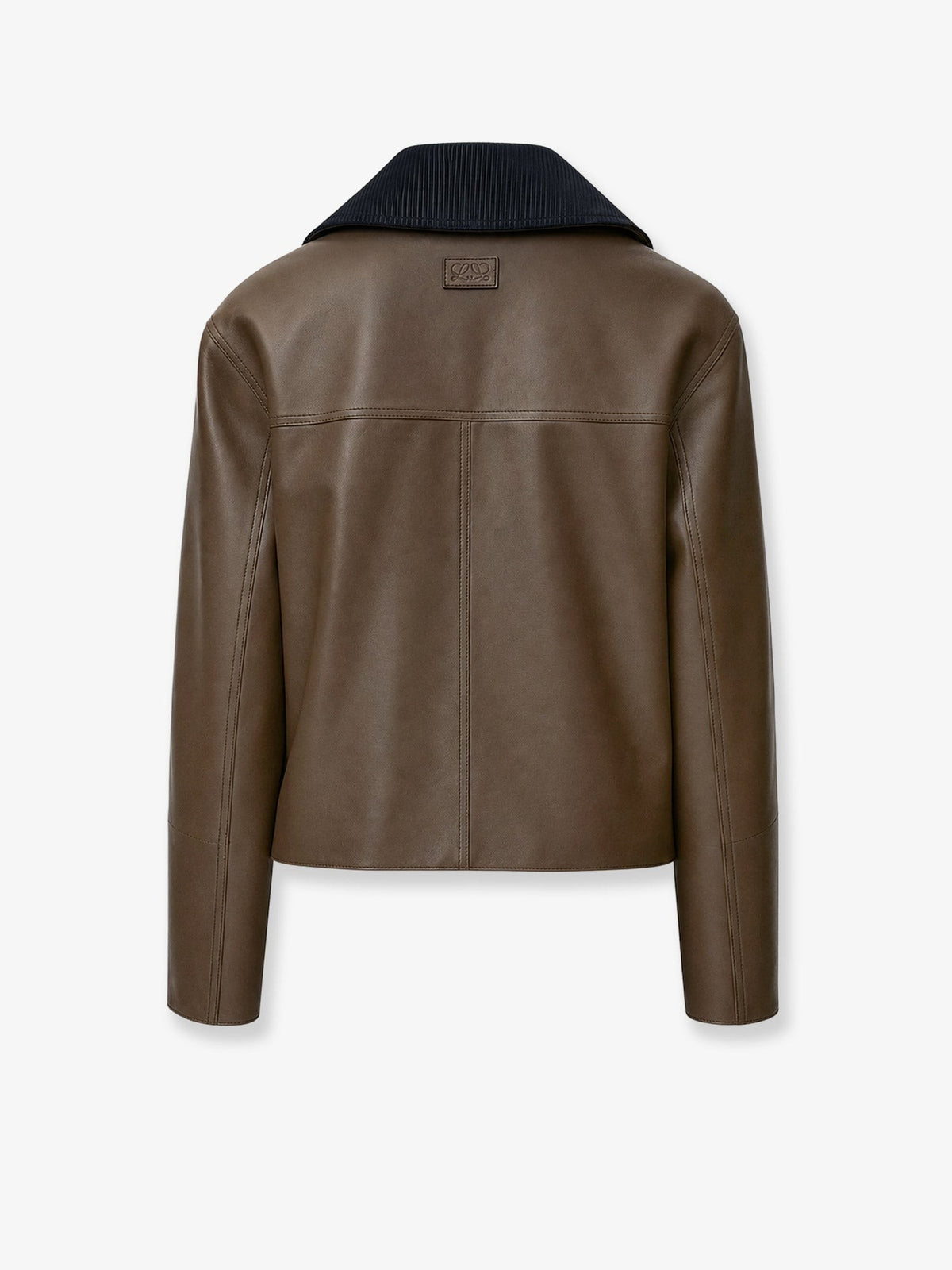 Loewe Women's Lightweight Nappa Leather Short Jacket Green, view 2