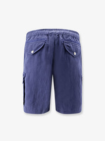 Brunello Cucinelli Men's Cargo Bermuda Shorts Blue