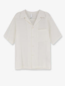 Hevò Men's Linen and Viscose Blend Shirt White