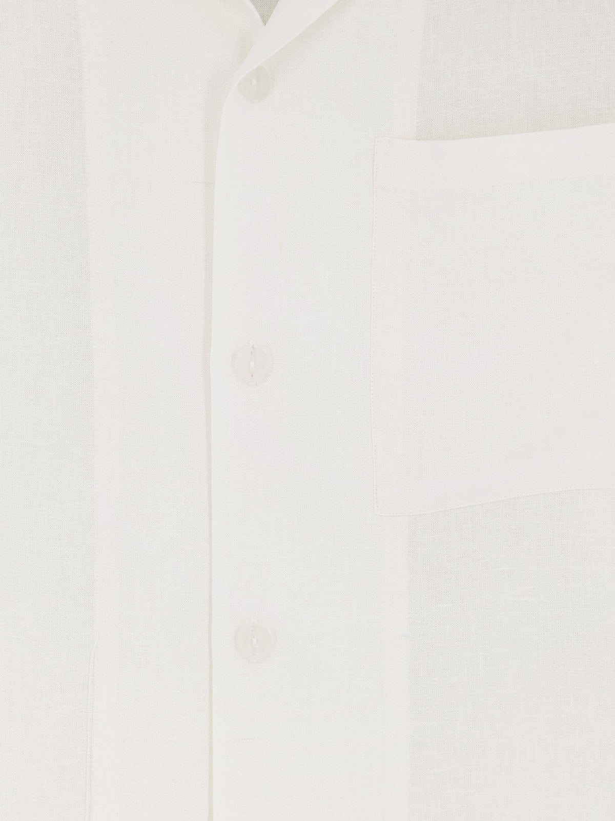 Hevò Men's Linen and Viscose Blend Shirt White