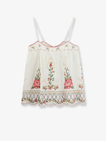 FARM Rio Women's Linen and Viscose Top White