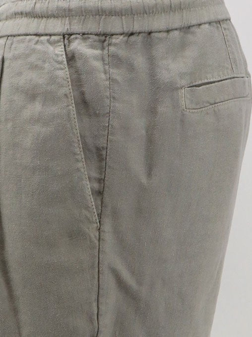 Brunello Cucinelli Men's Linen Bermuda Shorts Kaky