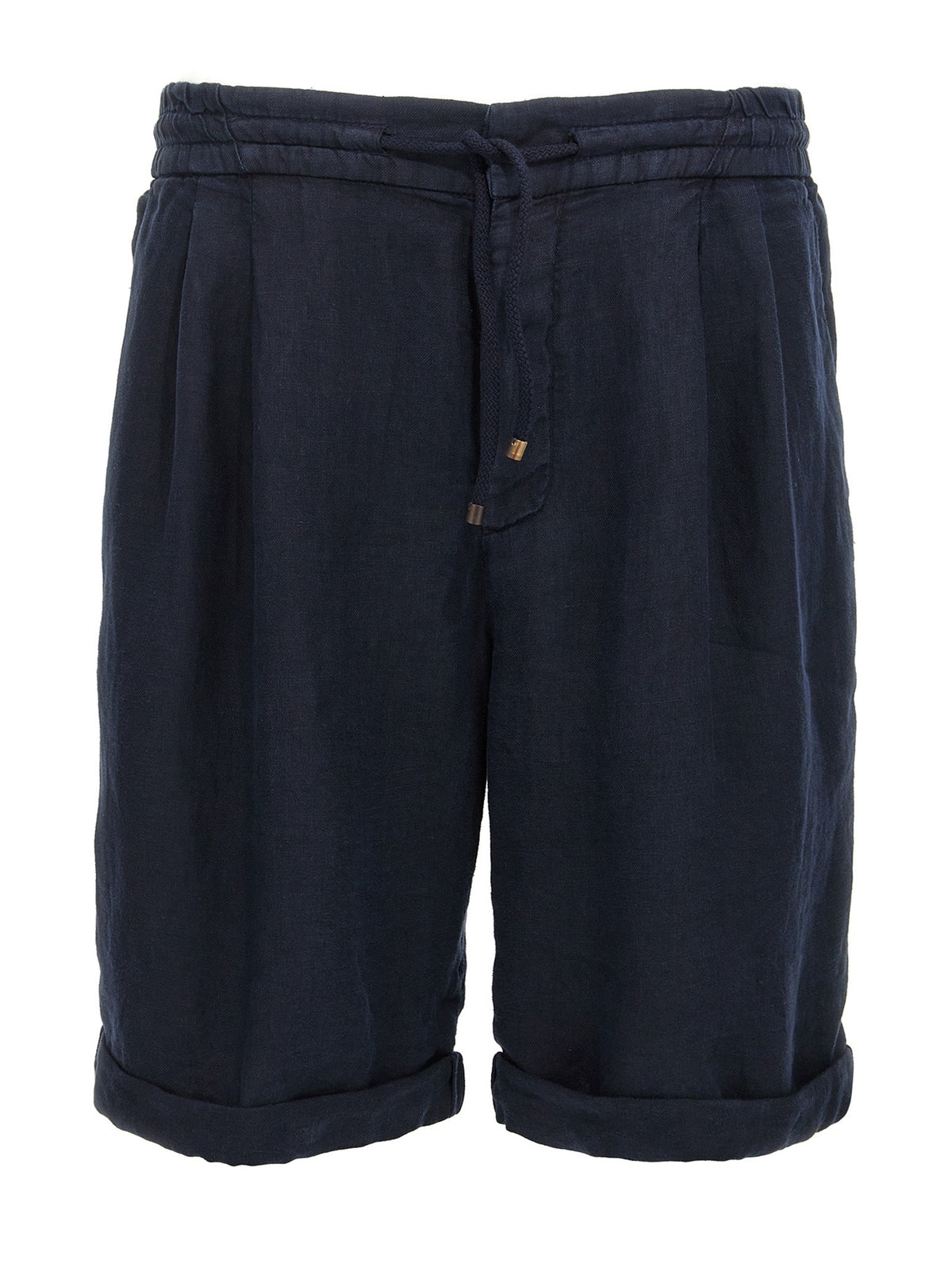 Brunello Cucinelli Linen Bermuda Shorts Blue