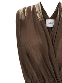 Nude Lucy Linen Blend Dress Brown