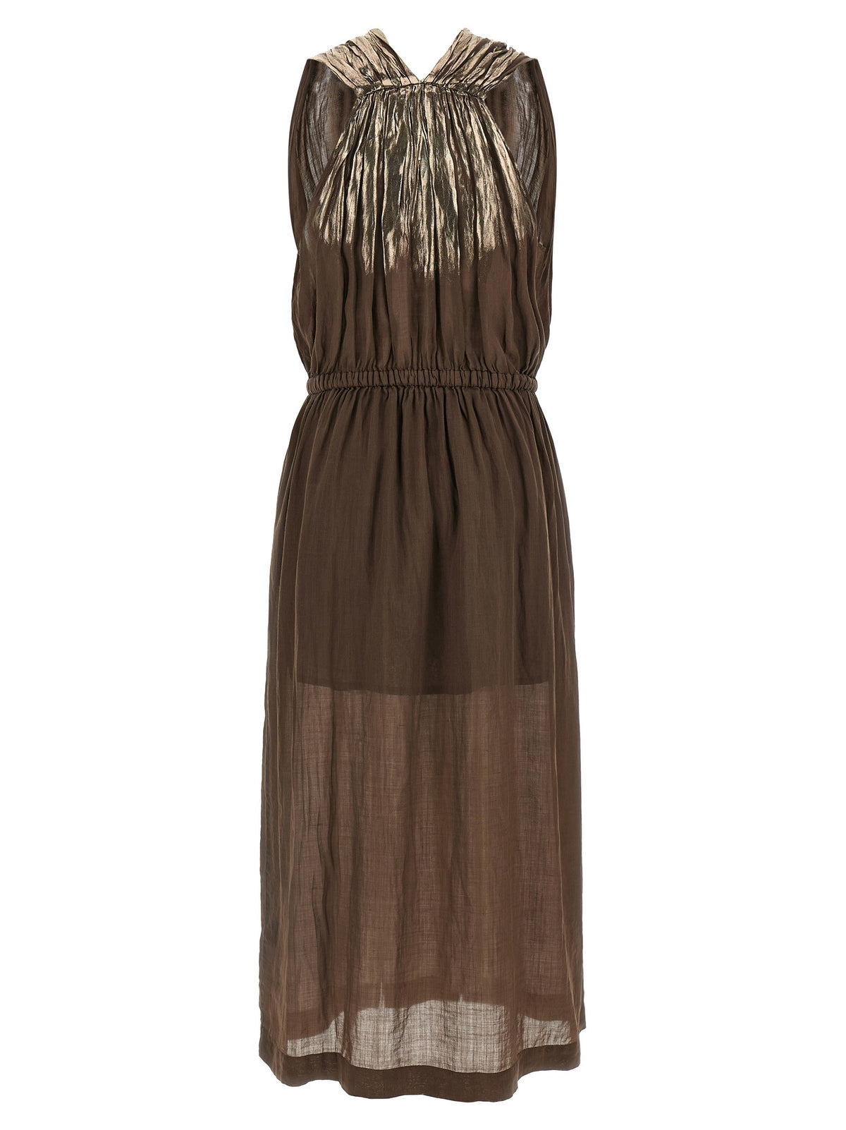 Nude Lucy Linen Blend Dress Brown