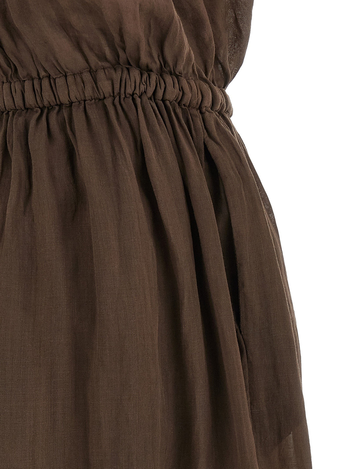 Nude Lucy Linen Blend Dress Brown