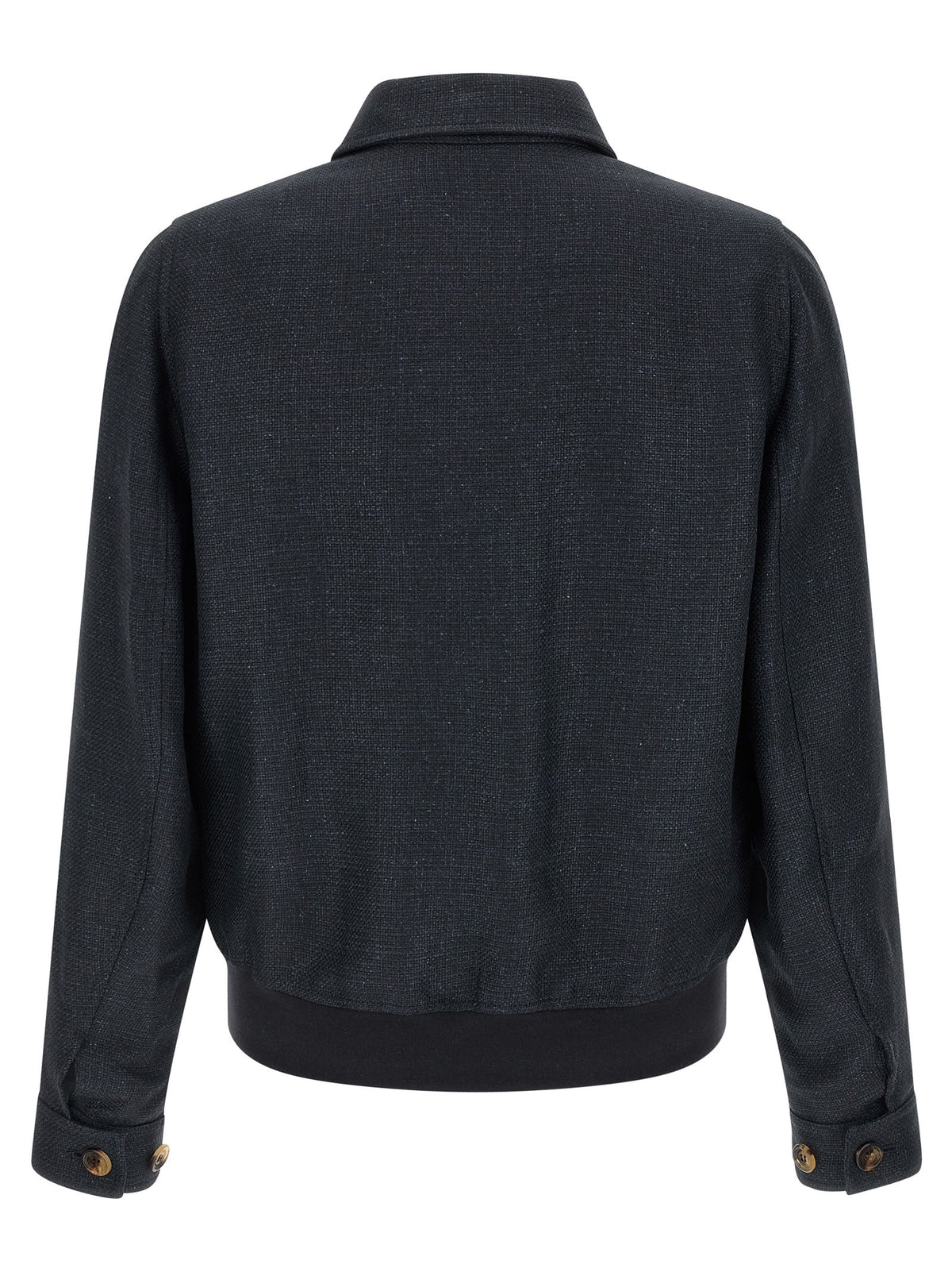 Brunello Cucinelli Linen Blend Jacket Blue