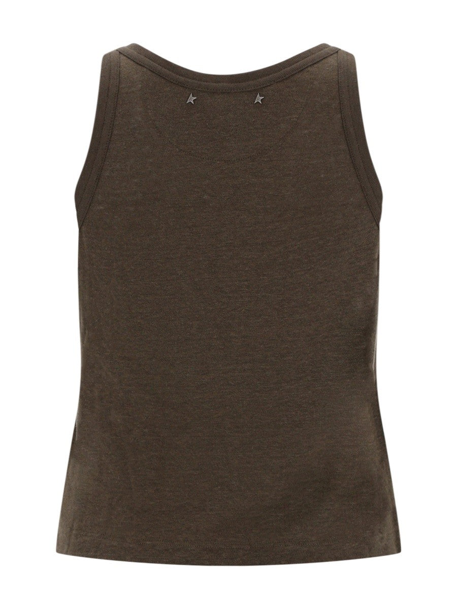 Golden Goose Women's Linen Camisole Brown