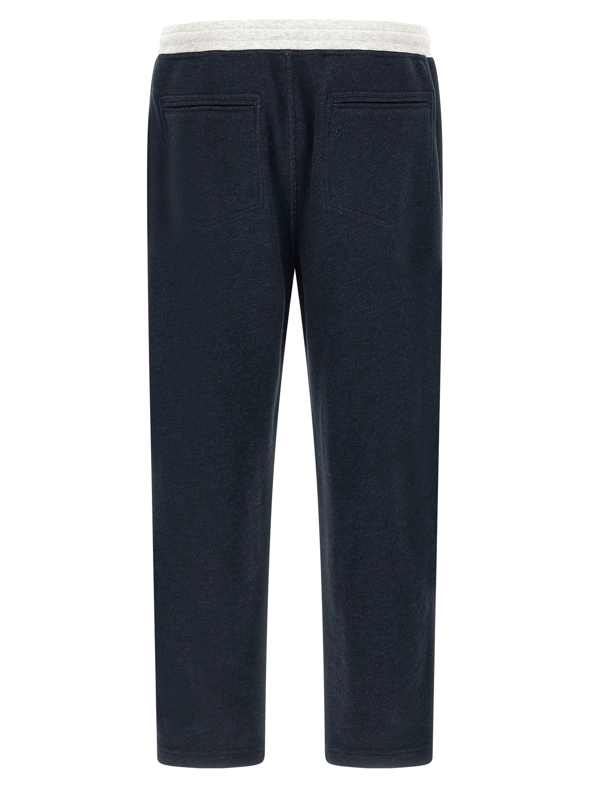 Brunello Cucinelli Linen Cotton Joggers Blue