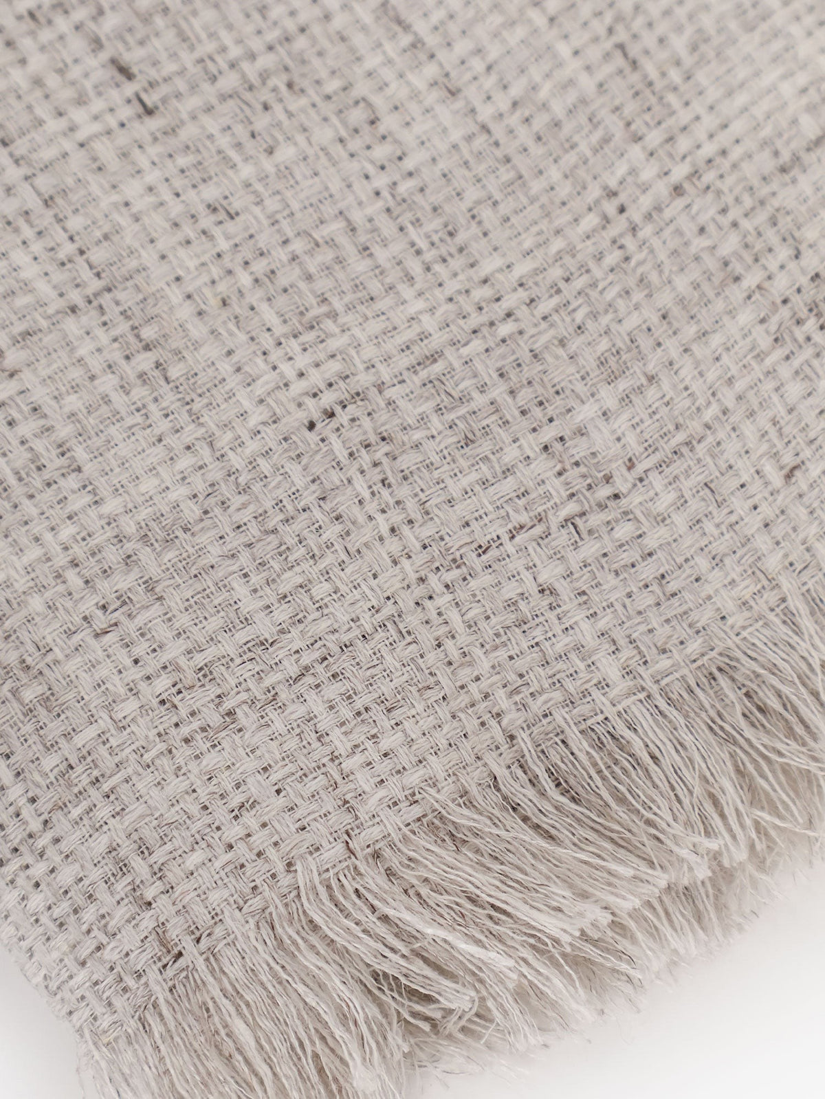 Brunello Cucinelli Men's Linen Scarf Grey