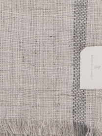 Brunello Cucinelli Men's Linen Scarf Grey
