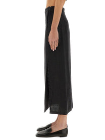 Alysi Women's Linen Skirt Grey