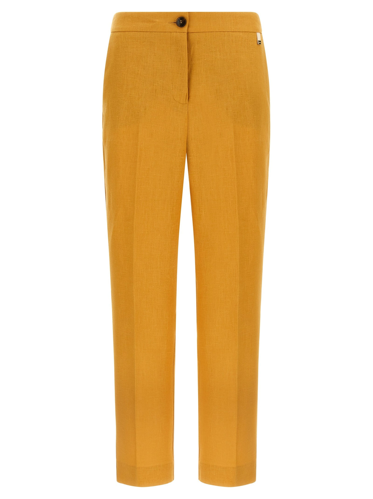 Herno Linen Trousers Orange