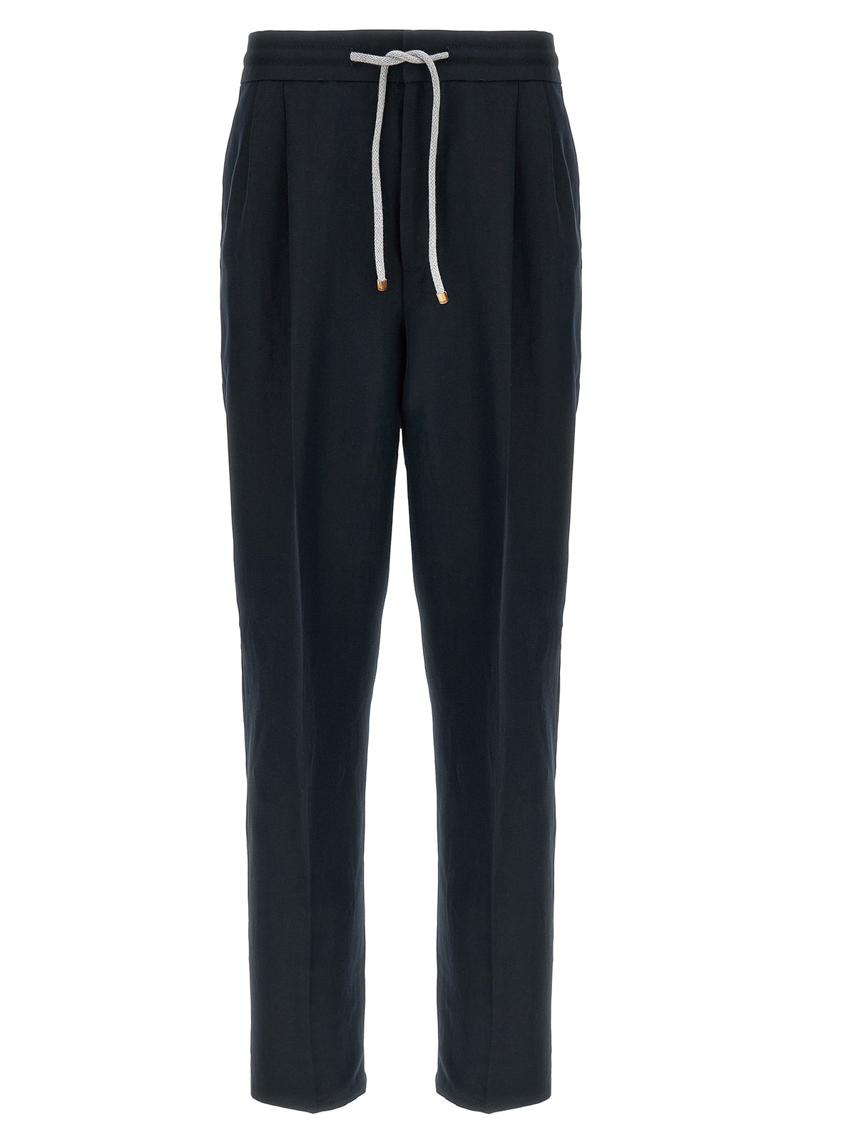 Brunello Cucinelli Linen Trousers Blue