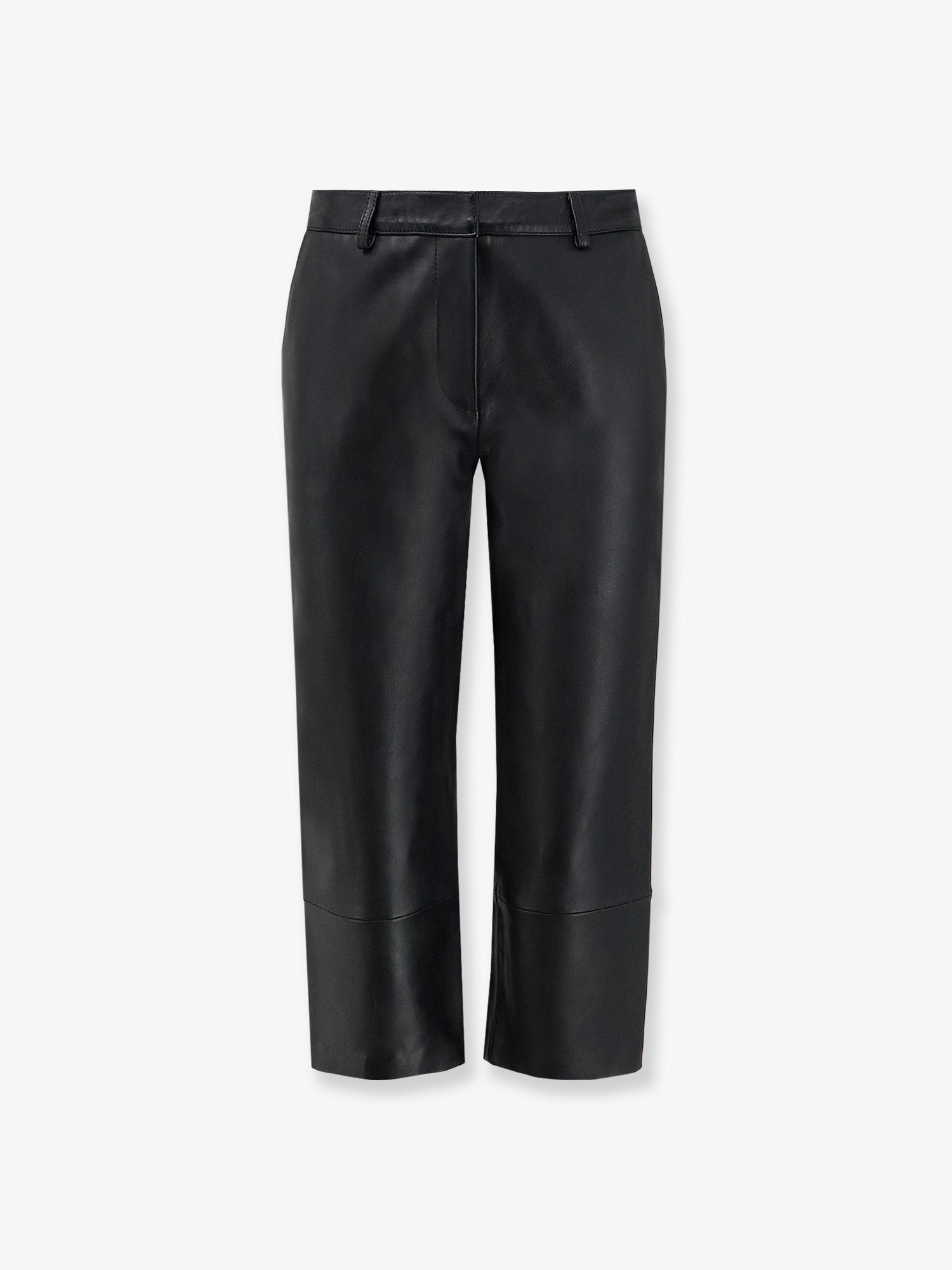 The Frankie Shop Women's Lior Capri Leather Trousers Black