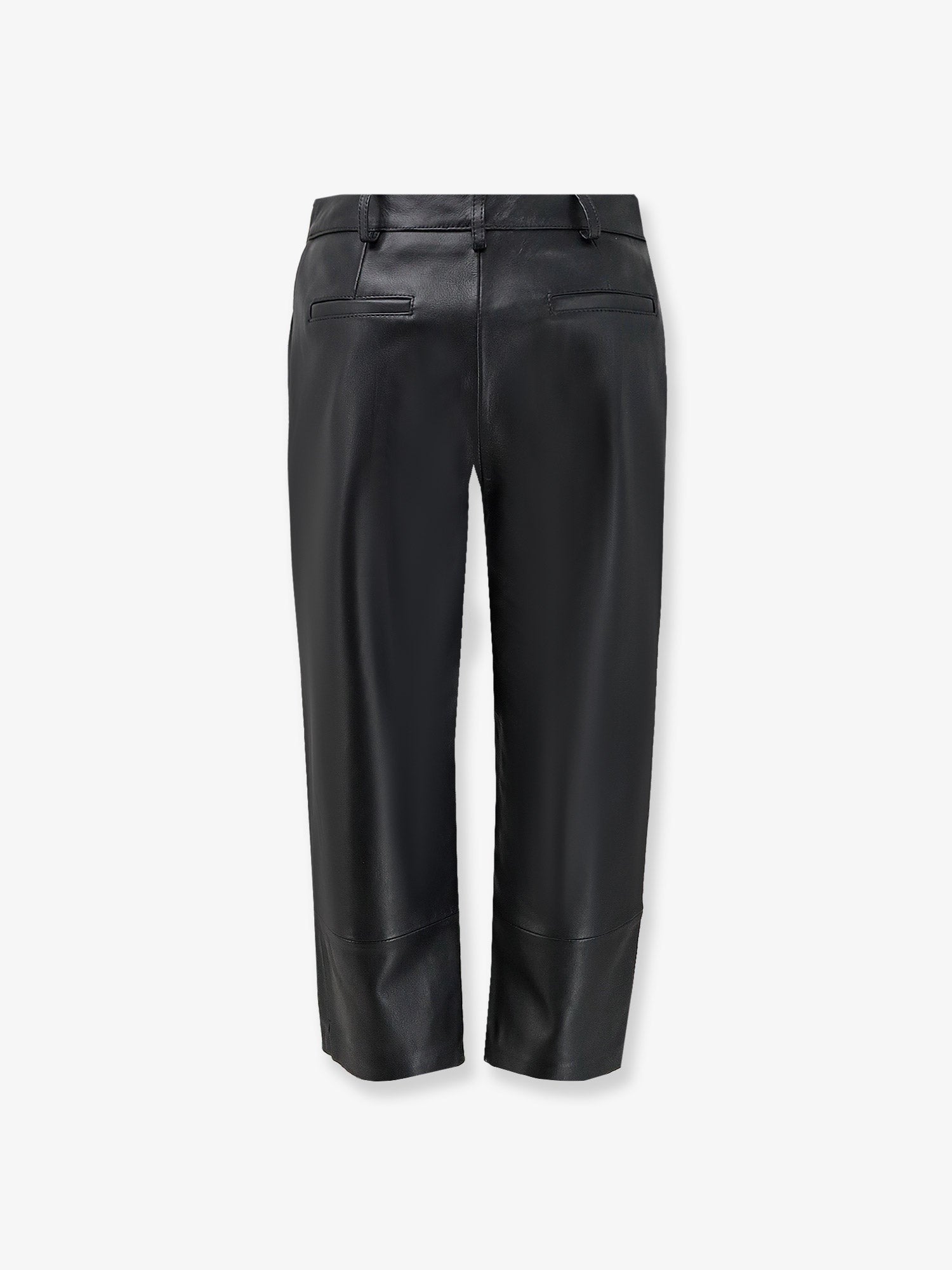 The Frankie Shop Women's Lior Capri Leather Trousers Black