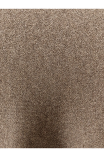 Brown textured fabric with subtle heathered pattern for lisa yang womens torie cashmere skirt brown
