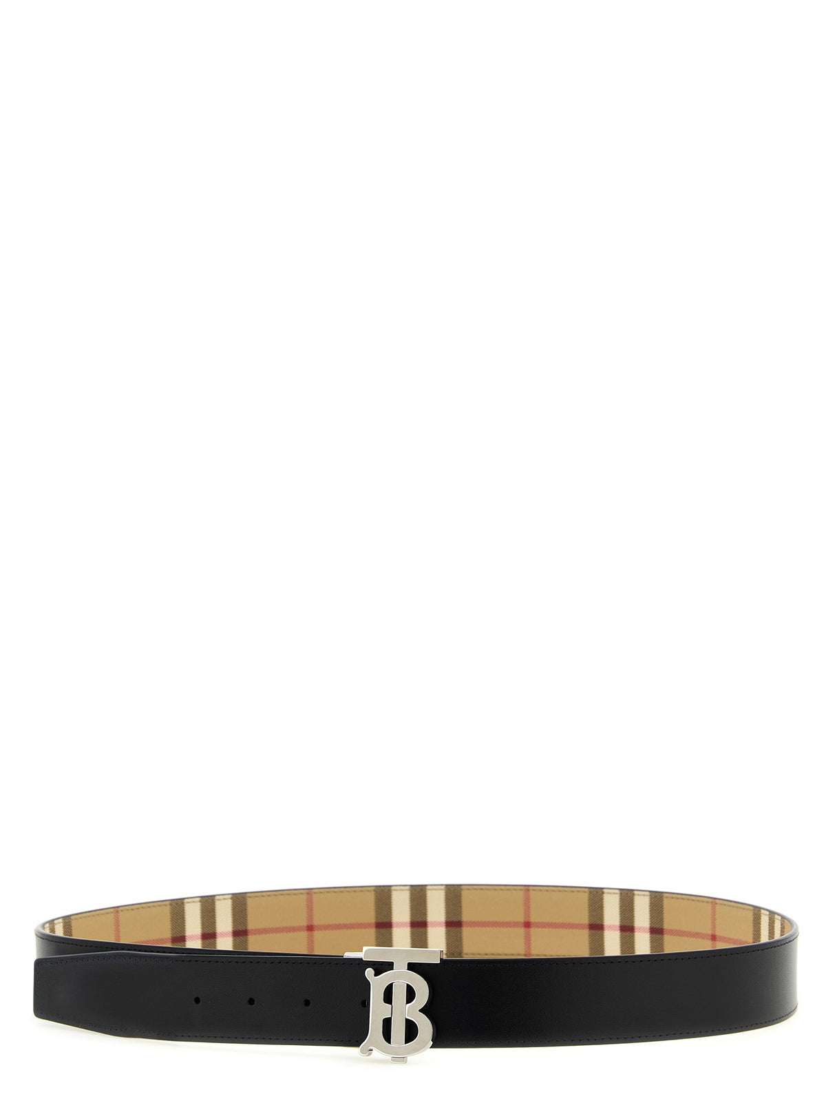 Burberry Buckle Reversible Belt Beige