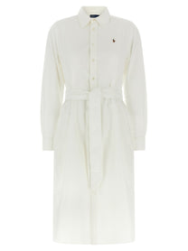 Polo Ralph Lauren Embroidery Chemisier Dress White