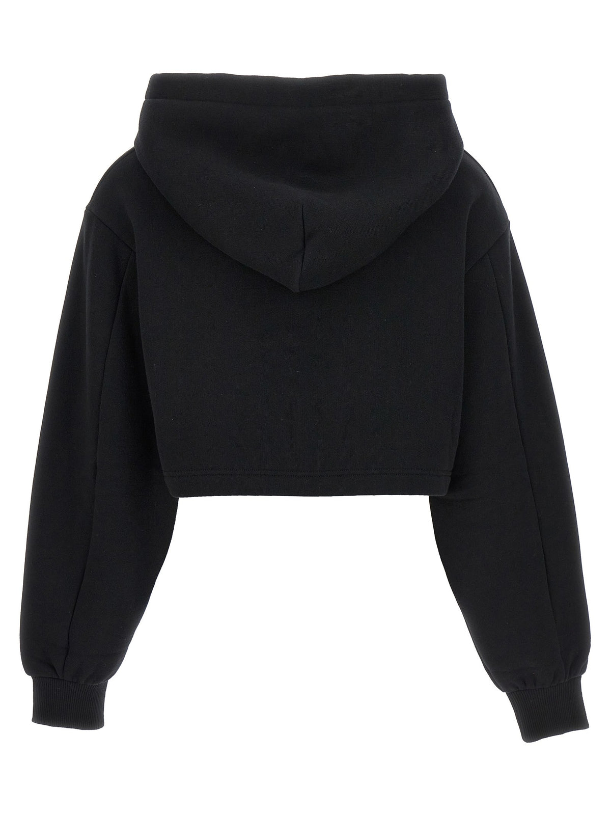 Dolce &amp; Gabbana Embroidery Cropped Hoodie Black