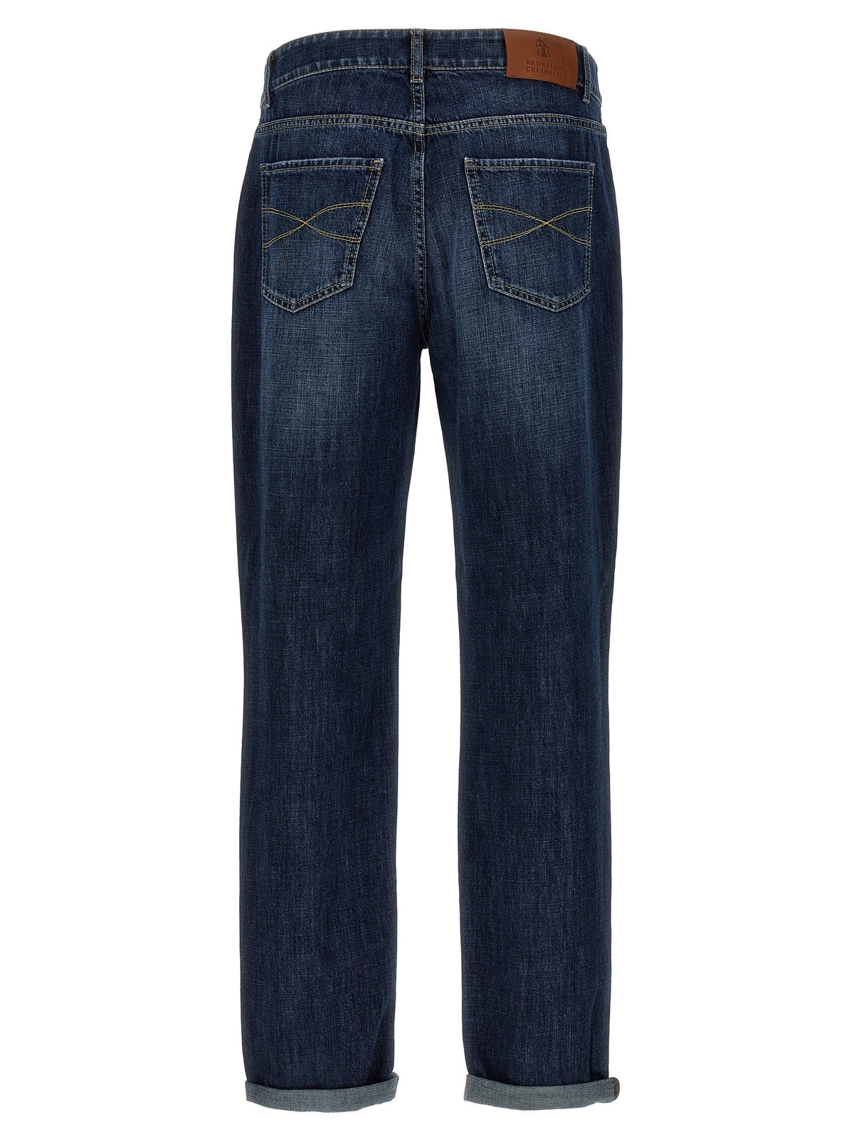 Brunello Cucinelli Embroidery Jeans Blue