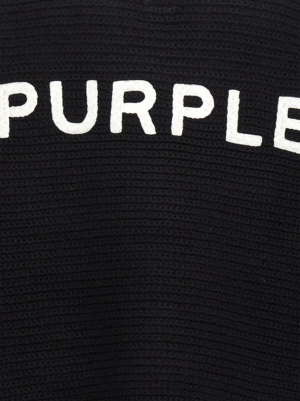 PURPLE BRAND Embroidery Sweater Black