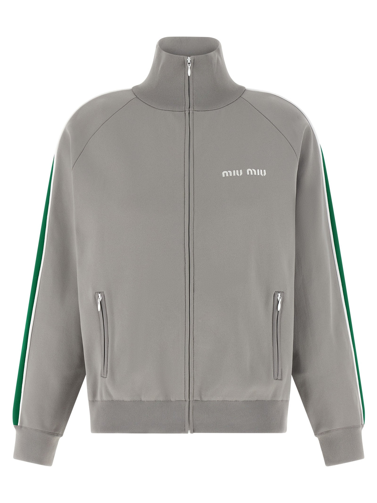 Miu Miu Embroidery Sweatshirt Grey