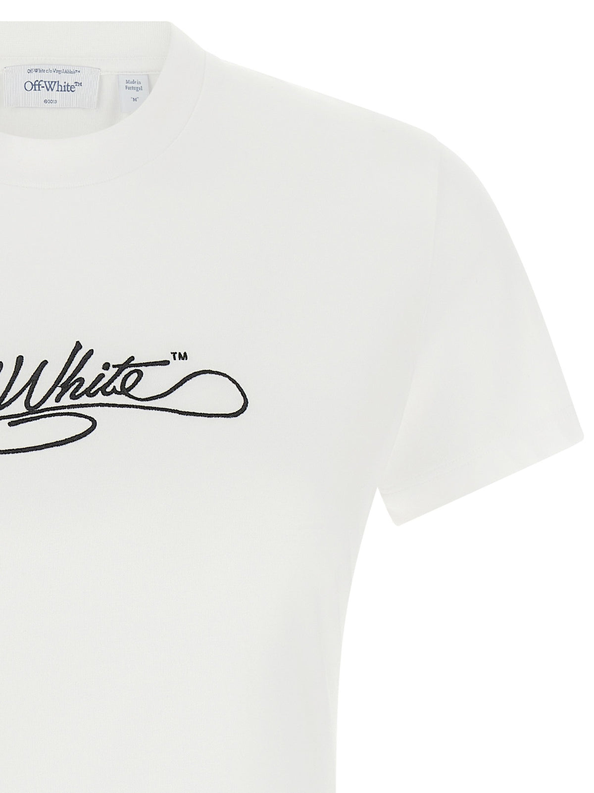 Off-White Embroidery Shirt White